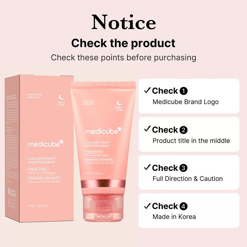 Collagen Overnight Wrapping Peel-Off Facial Mask 75ml Korean Night Mask For Deep Hydration Skin Care Repair