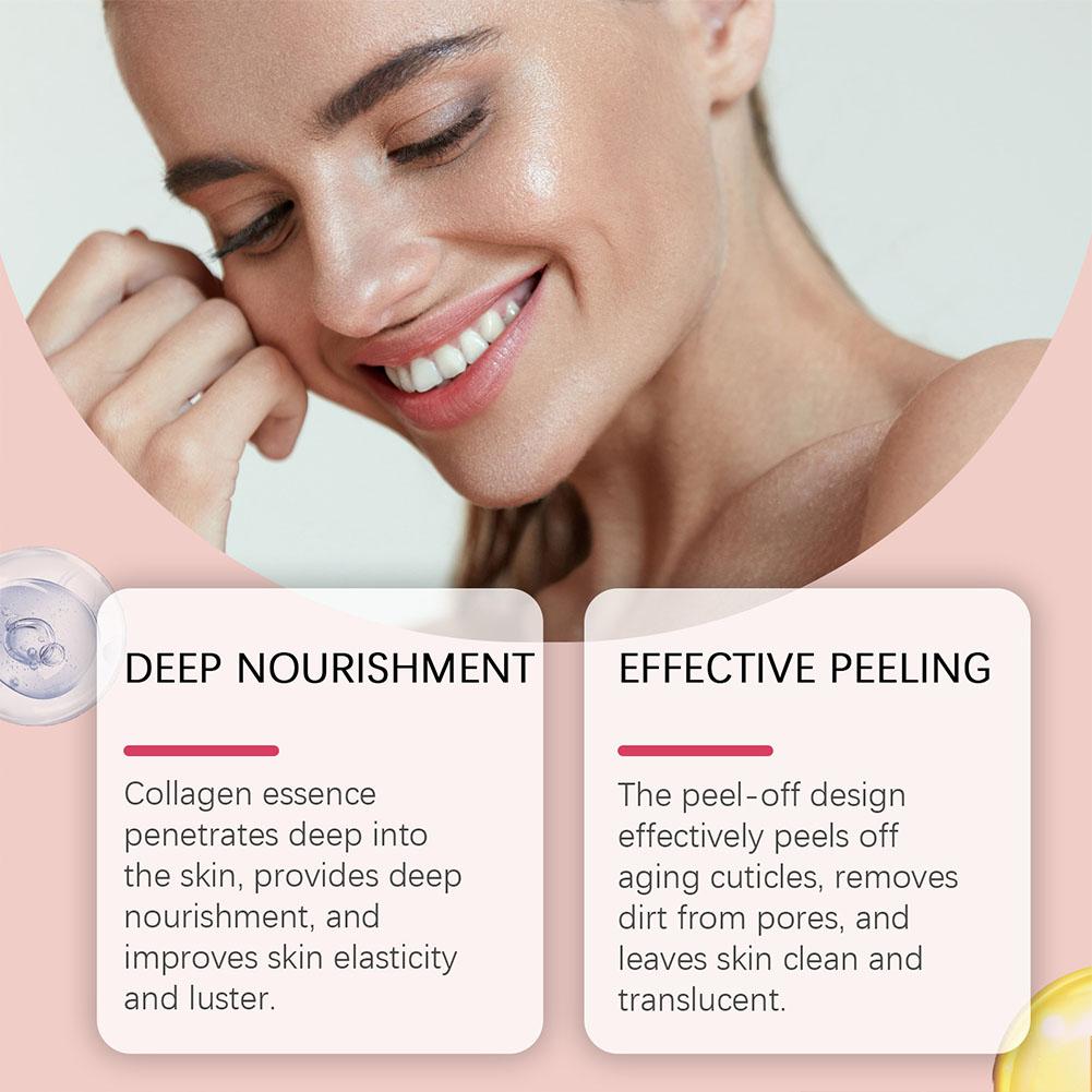 Collagen Overnight Wrapping Peel-Off Facial Mask 75ml Korean Night Mask For Deep Hydration Skin Care Repair